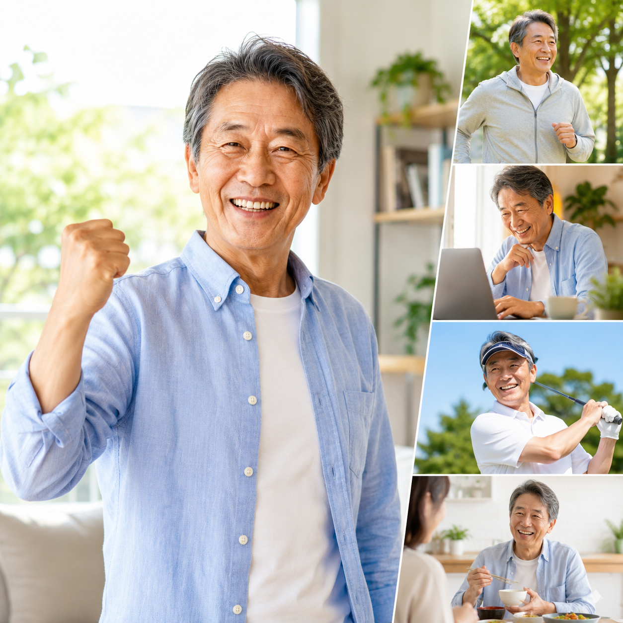 活力のある男性