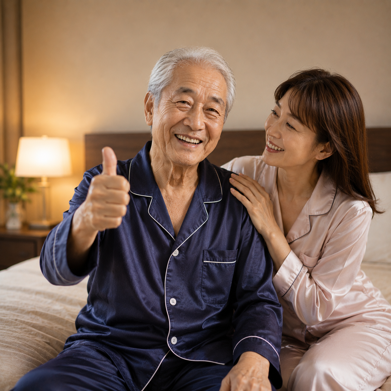 妻が夫を励ます